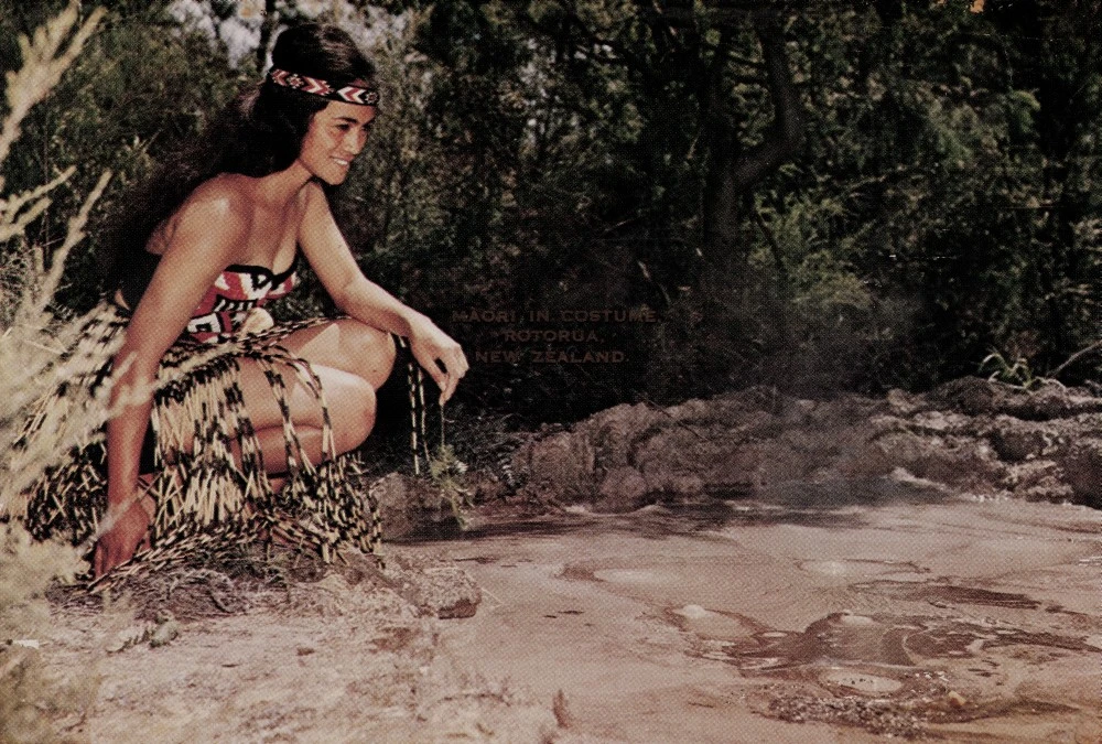 Maori in costume, Rotorua, New Zealand