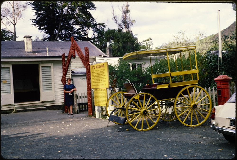 The entrance gate to Te Wairoa Buried Village and surrounding area