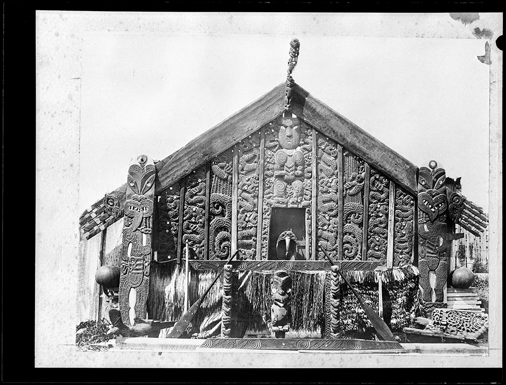 Maori meeting house - not identified