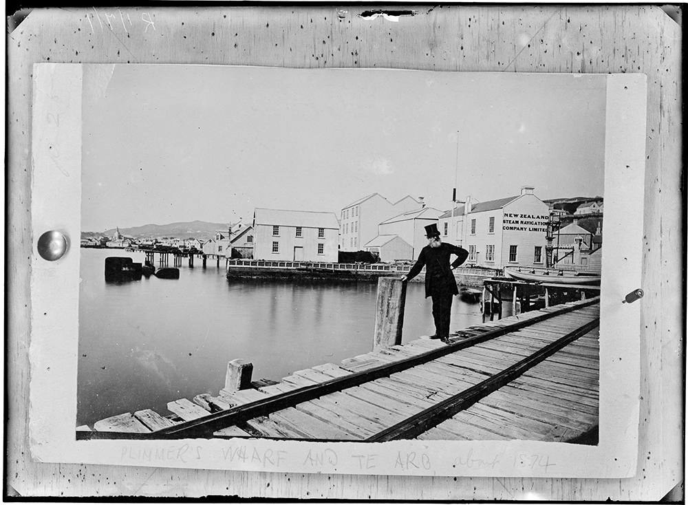 Plimmer's Wharf and Te Aro, about 1874