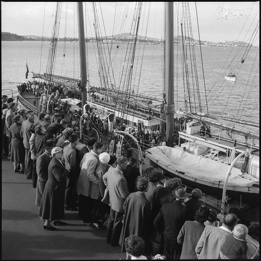 Arrival of the Chilean Navy training ship Esmeralda at Auckland, 1966