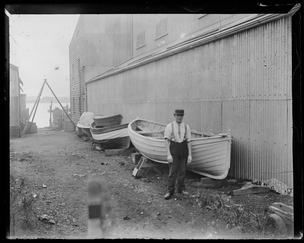 Unidentified and rowing boat