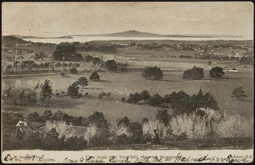 View from One Tree Hill showing Rangitoto