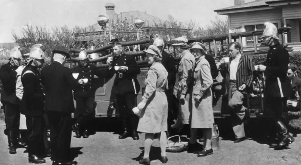 Members of the Otahuhu volunteer fire Brigade and the Women's...