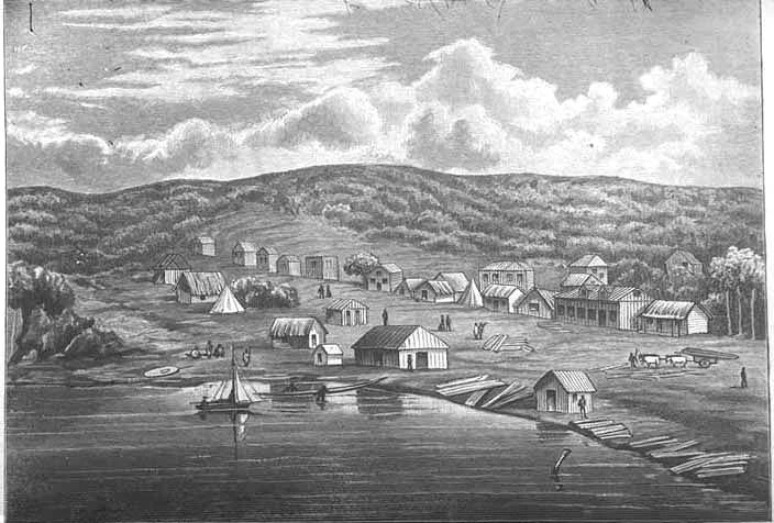 Looking south east from Smales Point showing Commercial Bay and....