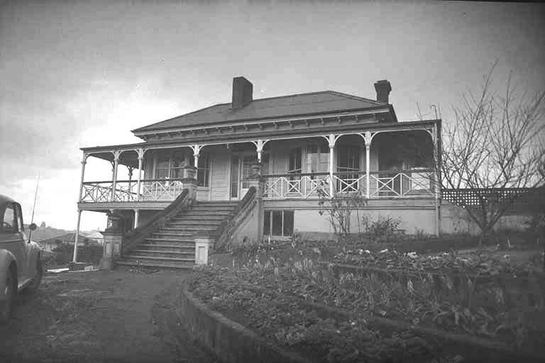 Showing the front view of Hastings Hall, Western Springs Road,....