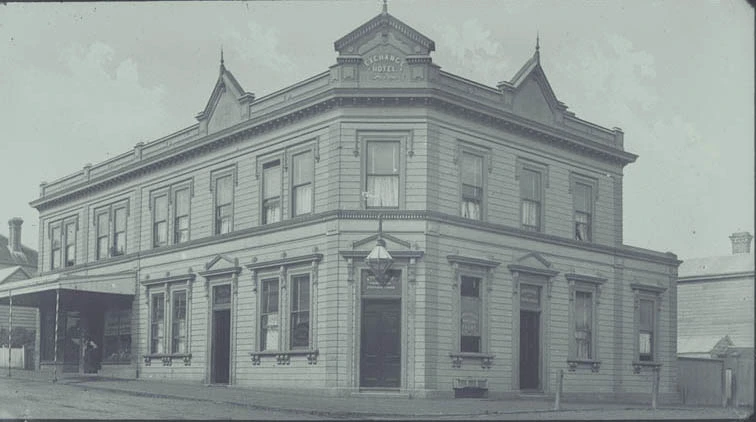 Showing the Exchange Hotel, Parnell on the...