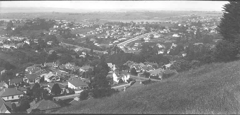 Looking north east from Mount Hobson towards Orakei Basin....