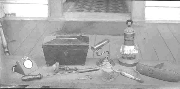 Showing various items that were used by John Edgerley,....