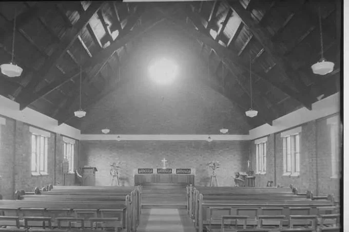Showing interior view of St Augustine's Church, Calliope Road,....