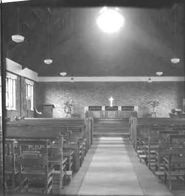 Showing stereoscopic interior view of St Augustine's Church,....