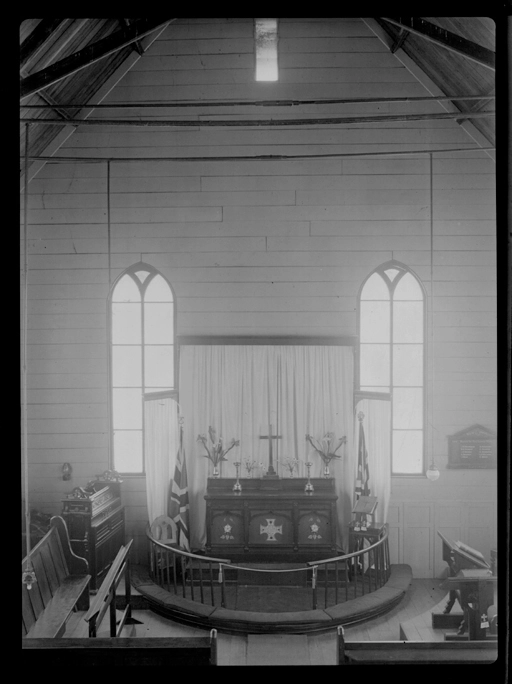 Interior view of Christ Church, Russell, the oldest church in New Zealand