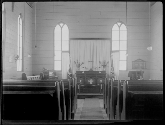 Interior of Christ Church, Russell, the oldest church in New Zealand