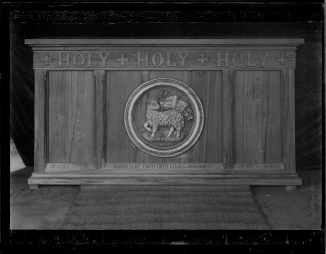 Interior of a church at Pakaraka, probably Trinity Church