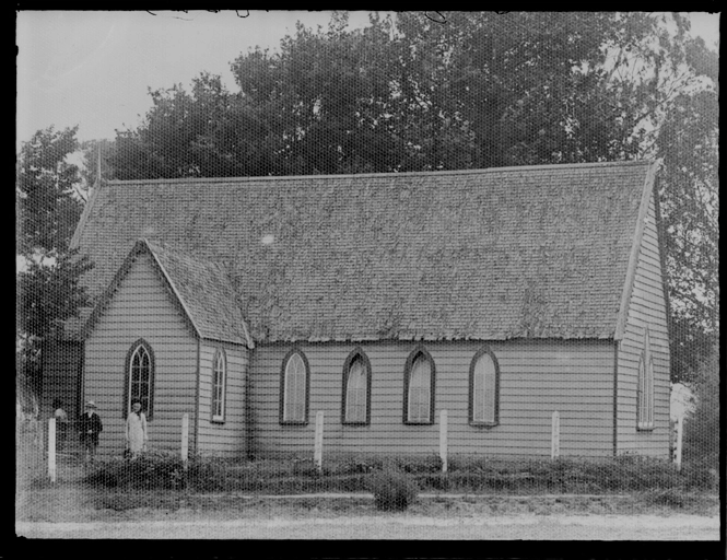 Holy Trinity Church, Ngaruawahia, demolished in 1914 and a new church built