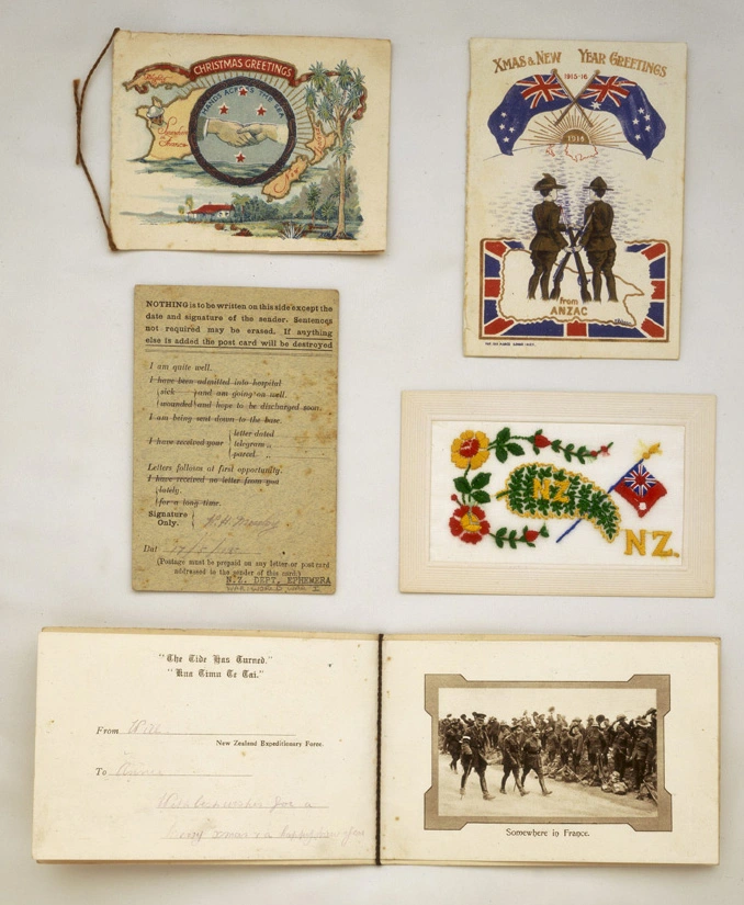 World War One postcards and Christmas cards