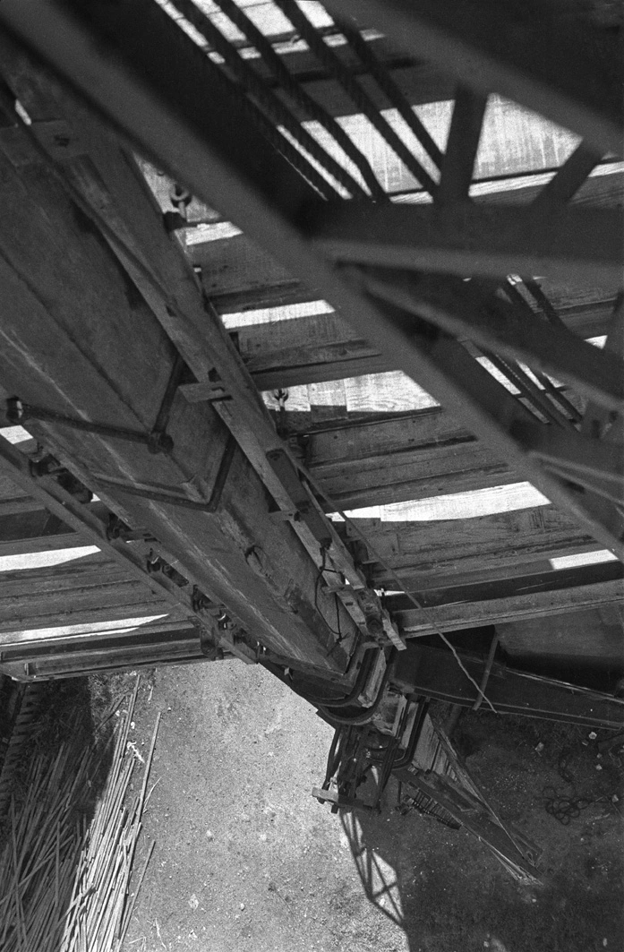 Close-up view of one of the sails of Partington's windmill as...