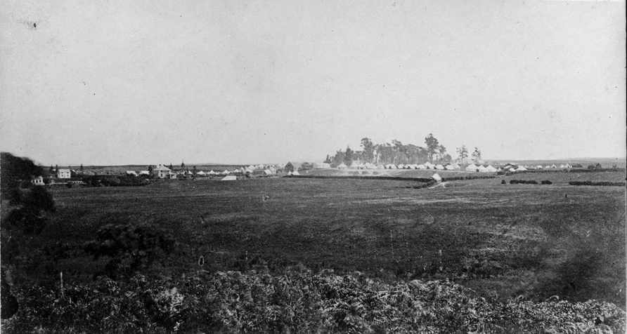 Drury camp during the New Zealand Wars, 1864