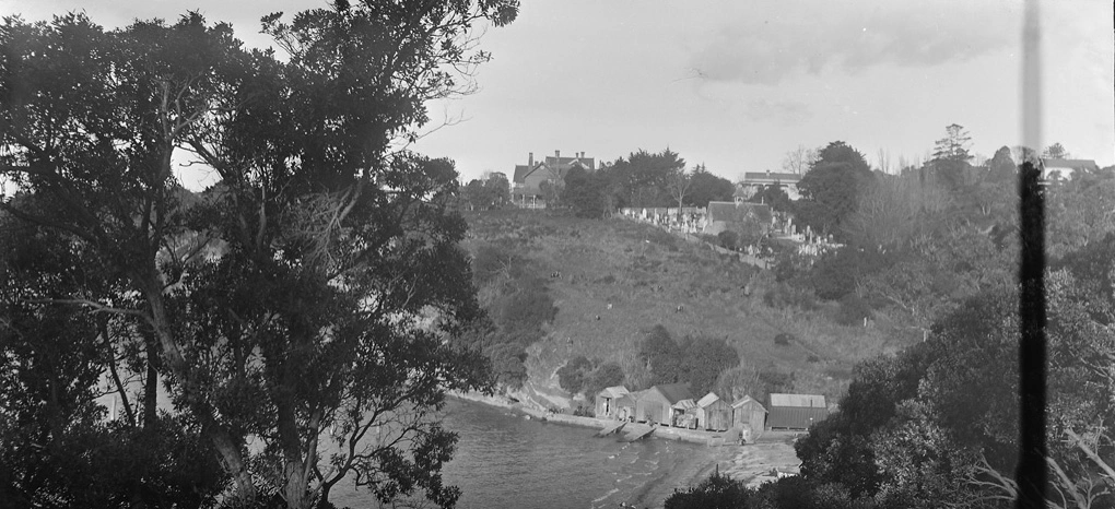Looking east from Parnell Park showing Judges Bay, St Stephens Chapel...1925
