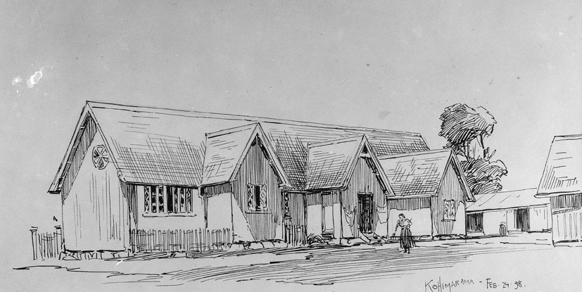 Drawing of Melanesian Mission House, Mission Bay