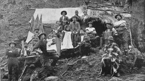 A wood cutter's camp near Waihi