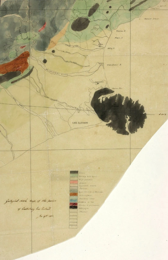 Geological sketch map of the Province of Canterbury New Zealand