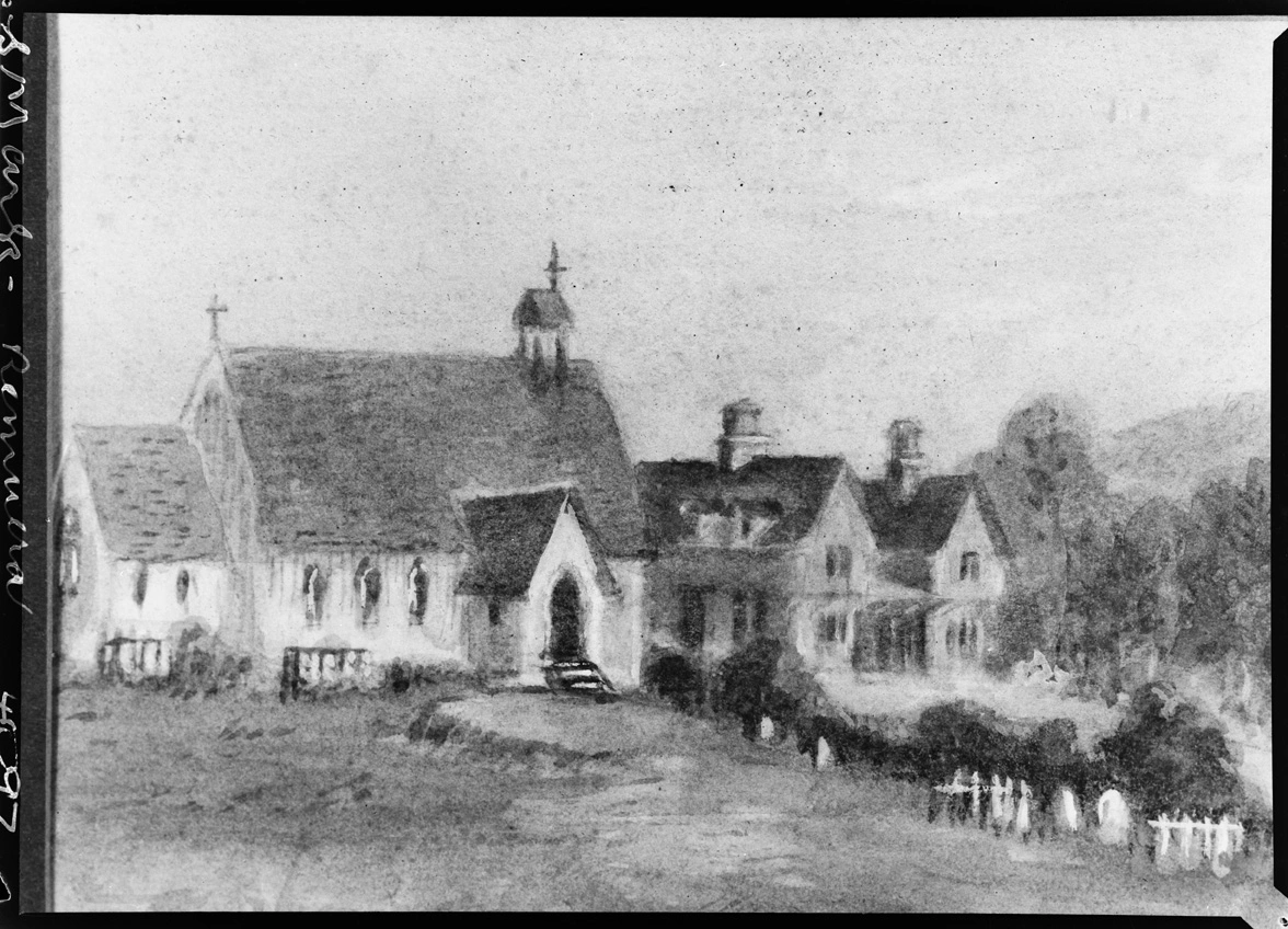 Painting of St Marks Church, Remuera...1860-1886