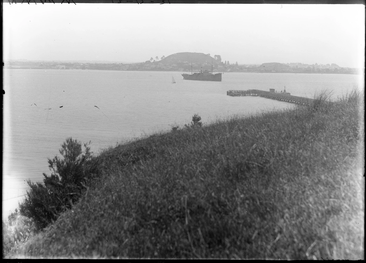 Looking northwest by north from Takaparawha Point, Orakei...1931