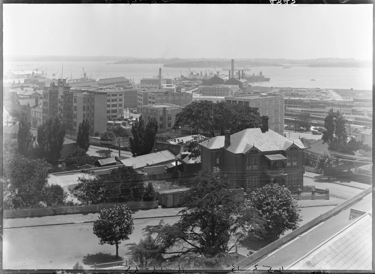 Looking north west from the Supreme Court across Auckland...1925