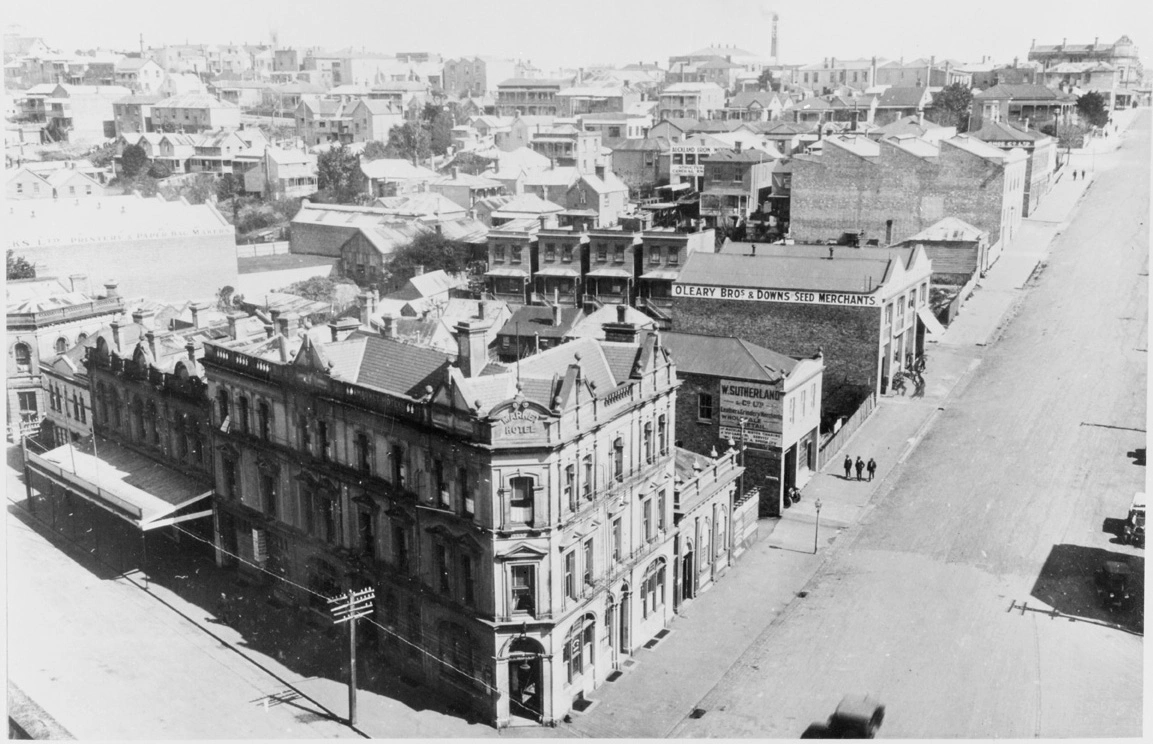 Looking west from the Auckland Town Hall tower...1924
