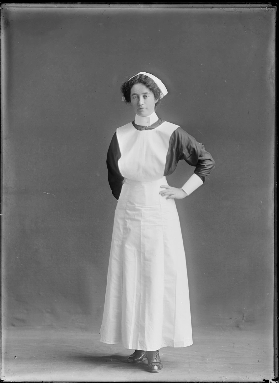 Woman in a nursemaid's uniform?
