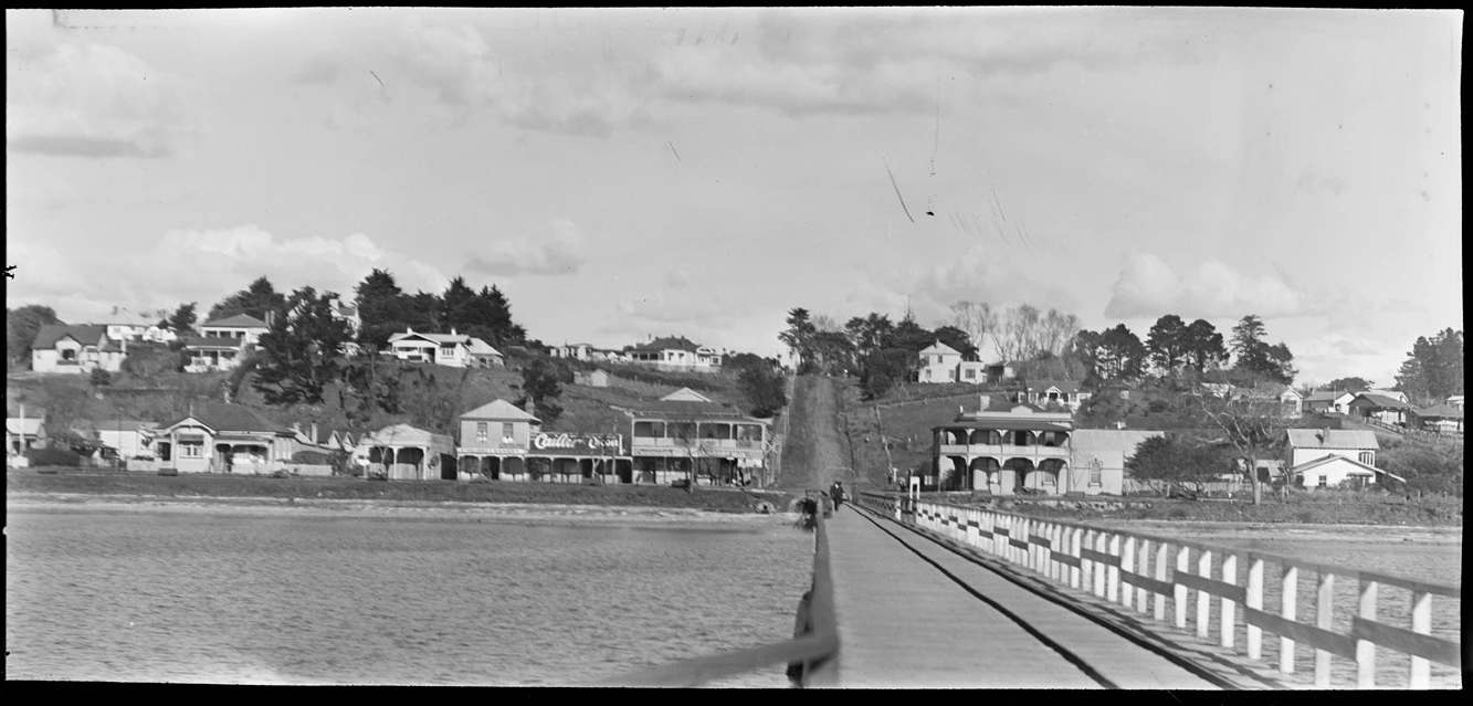 Looking south from the end of St Heliers Bay Wharf...1920