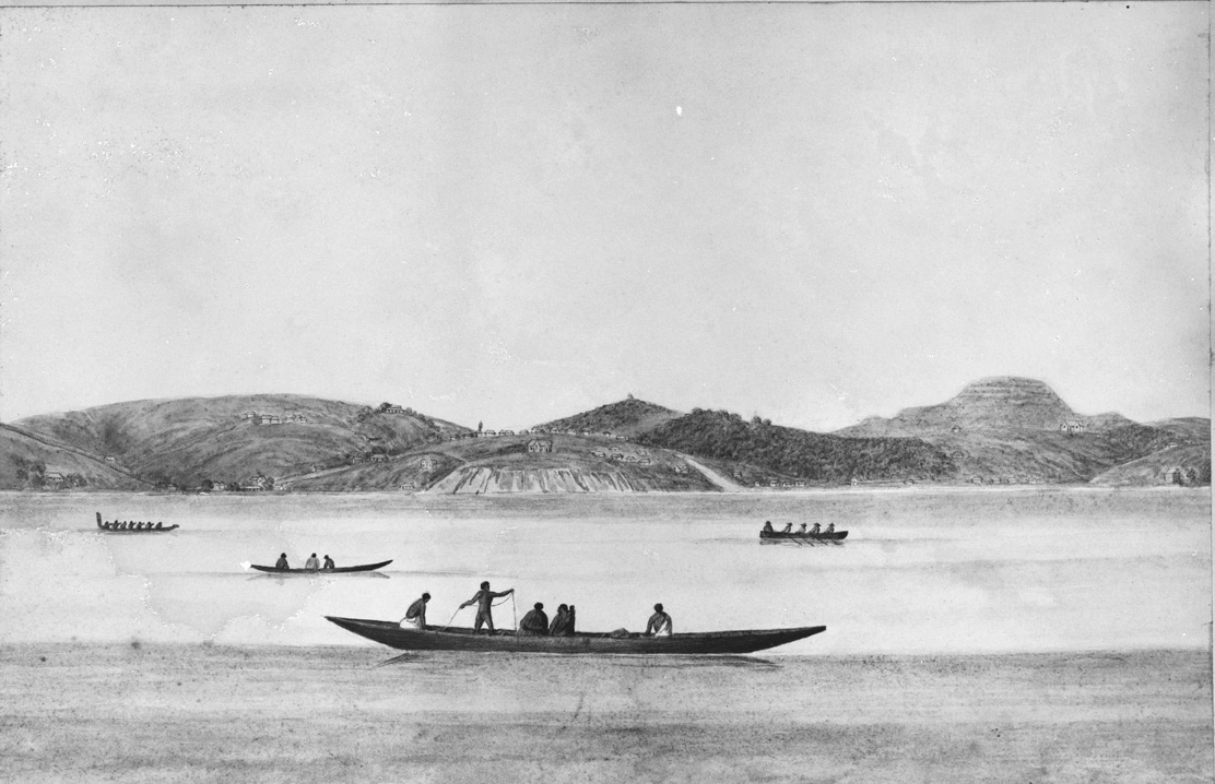 Auckland from the Waitemata Harbour...1840s