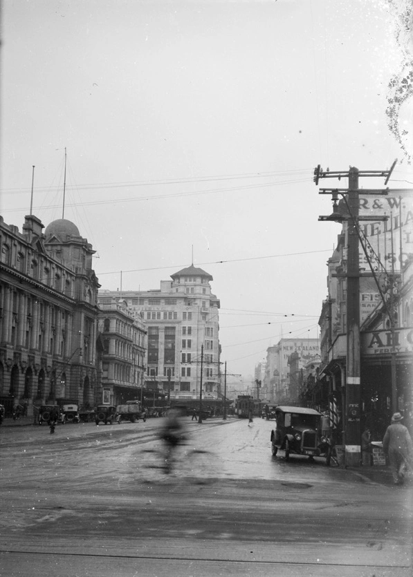 Looking south along Queen Street...