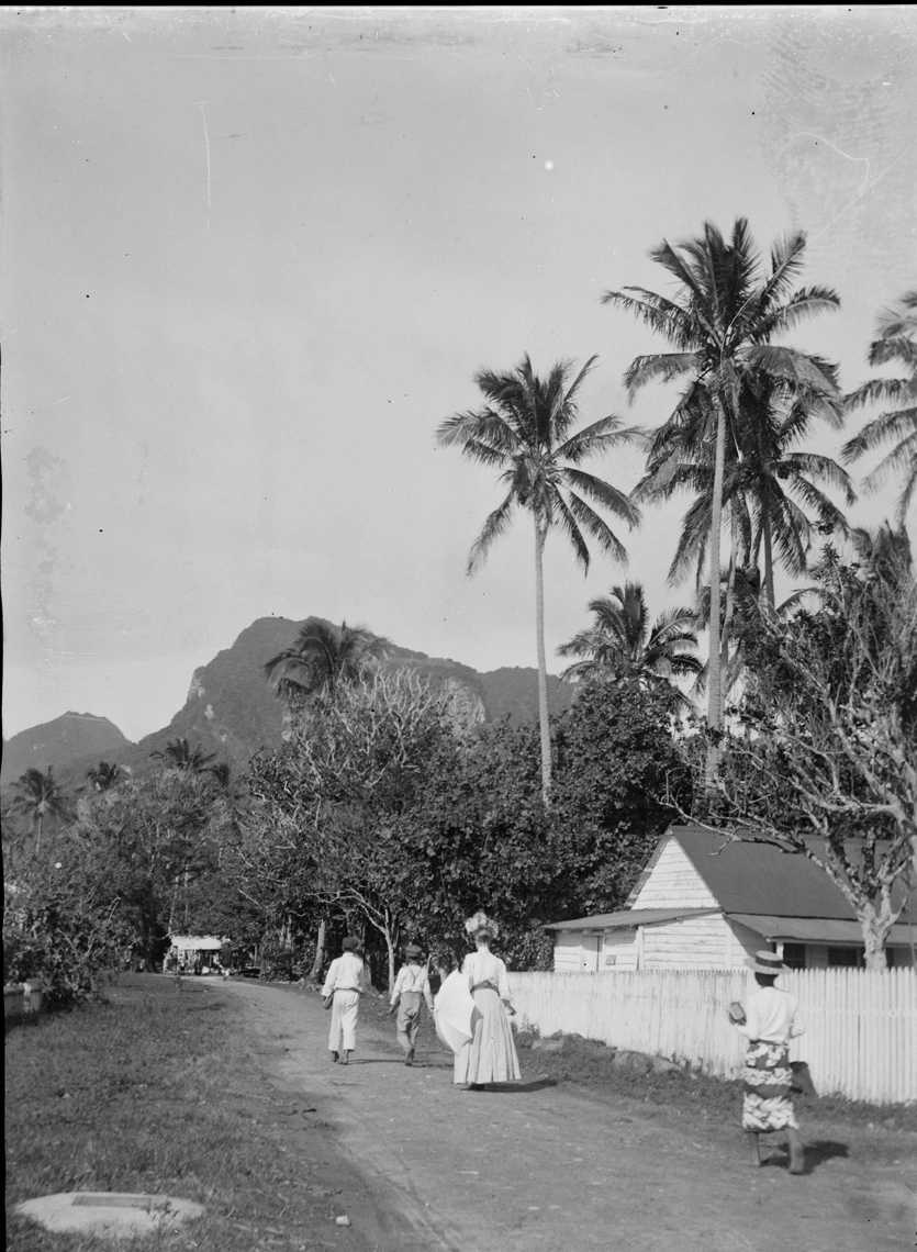 Street up Takuvaine Valley, Rarotonga, Aug 1907