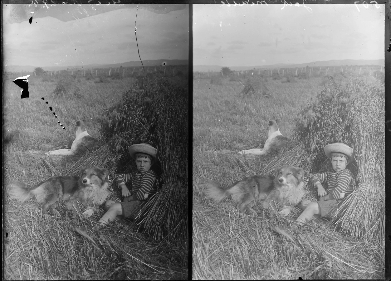 Jack Middleton in the hay