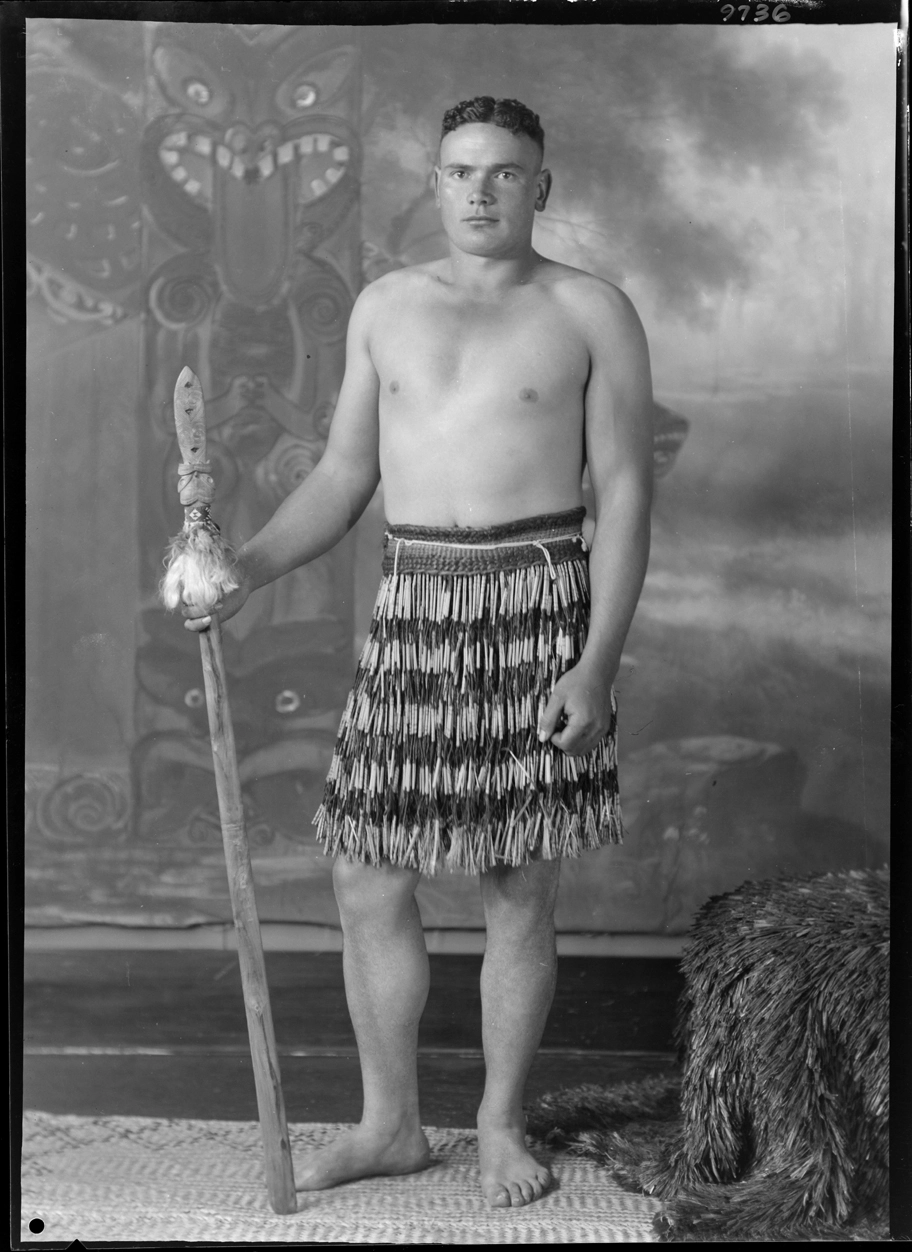 Maori warrior with spear
