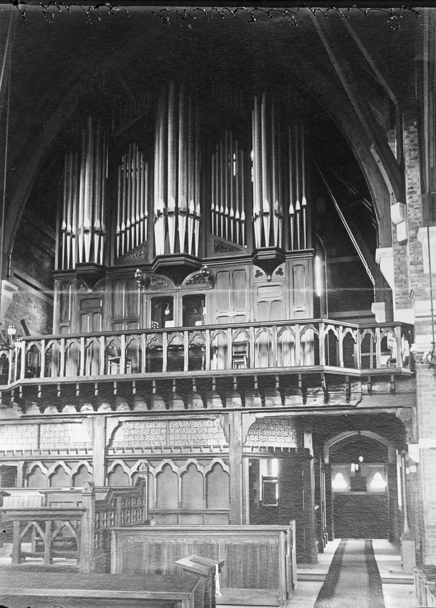 Showing the organ at St Lukes Church,...