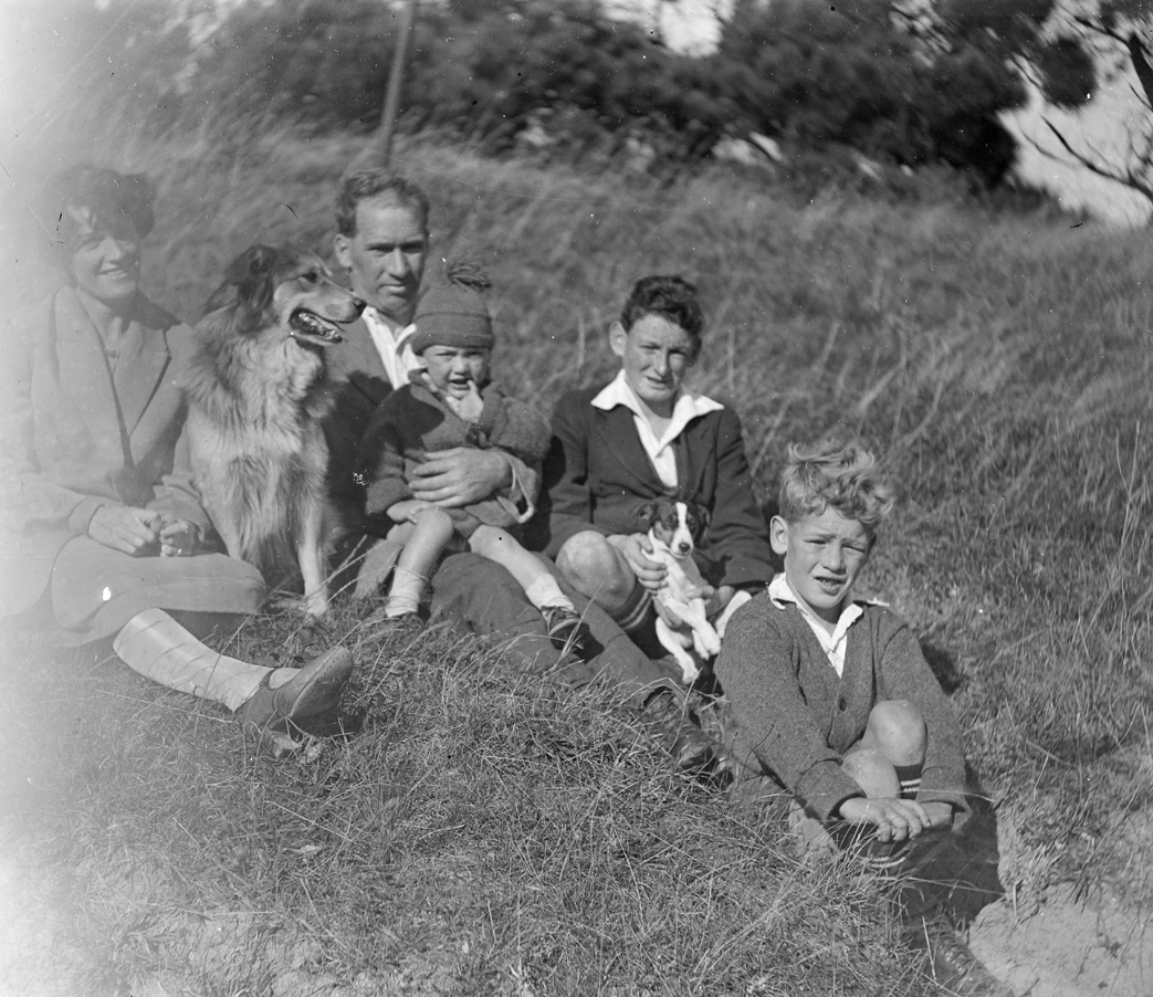 Black family at Korokoro Hill, Petone