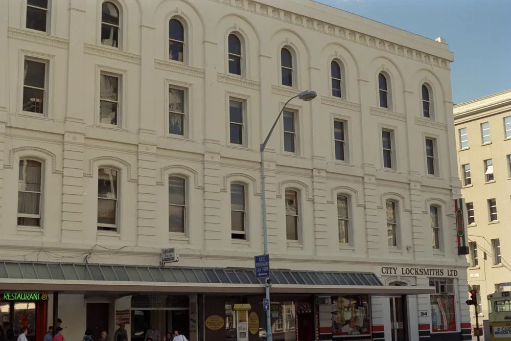 Building on the corner of Customs Street East and Gore Street, Auckland