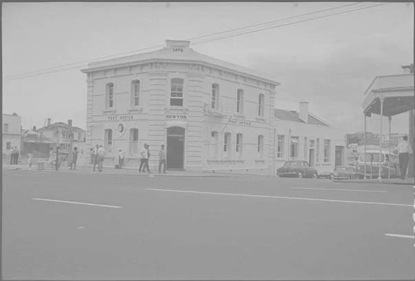 Showing the Newton Post Office building...