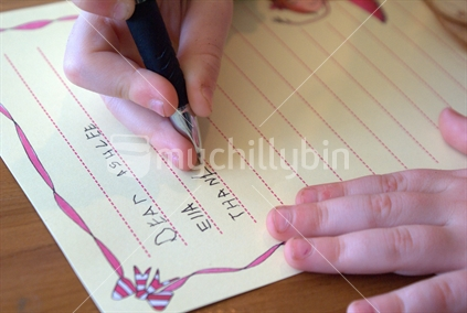 A preschooler Writing a Letter