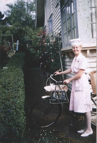 Anne with bicycle