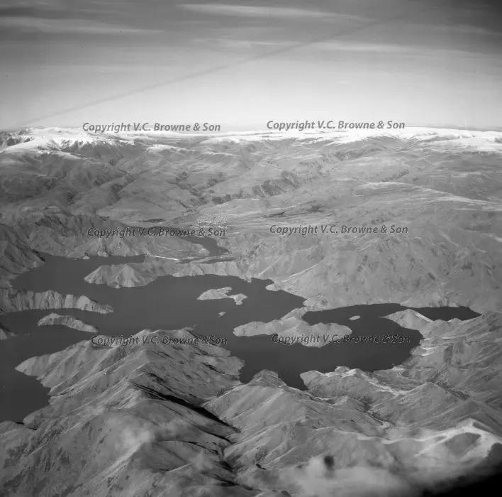 Looking South over Lake Benmore to Benmore Dam (12211/12245)