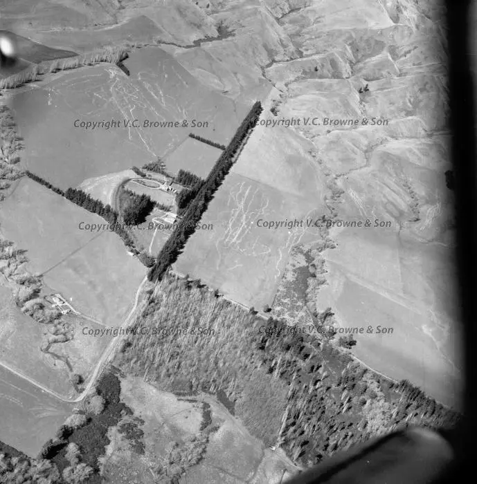 Looking East over Lowry Peaks farm homestead (1812/1845)