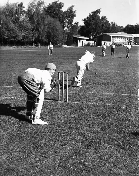 Kids playing cricket (PB0416/7)