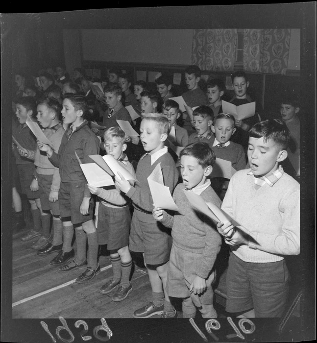 Choir boys practice at St Peters Church, Wellington