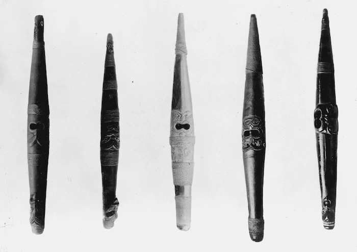 Maori wind instruments known as Putorino