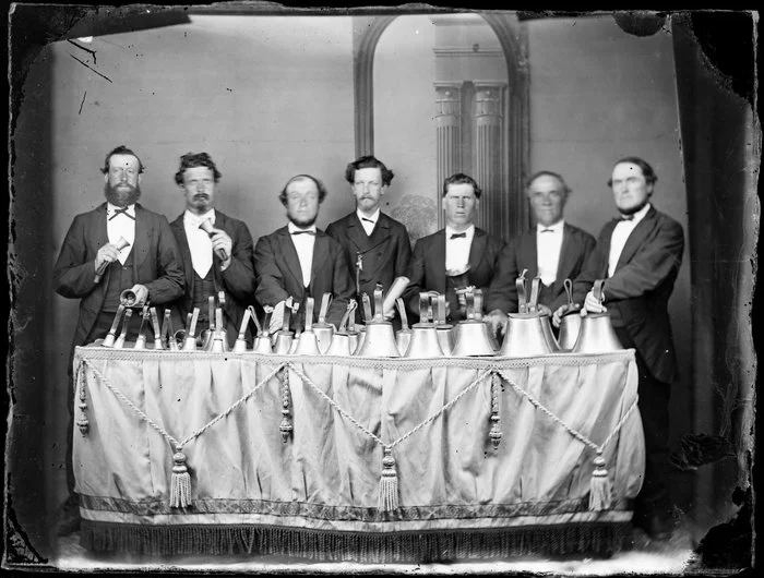 Unidentified musicians, with hand bells