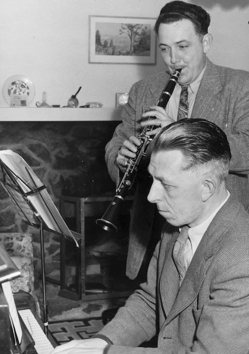 George Hopkins on clarinet and and Owen Jensen on piano